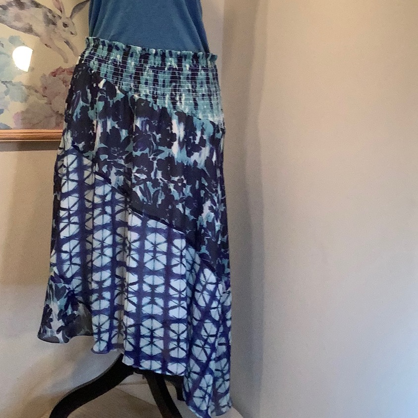 Inc International Concepts Asymmetrical Skirt. Size Xl. Unique Smocking